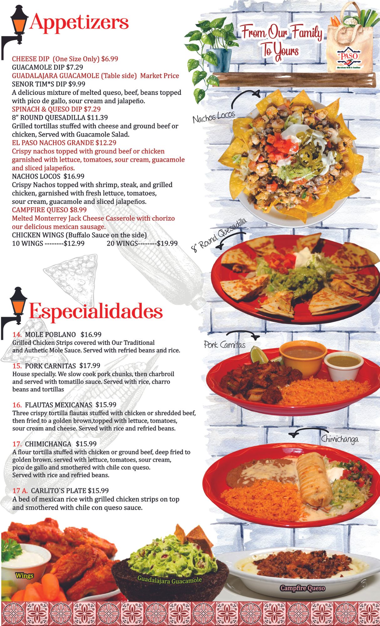 Appetizers/Especialidades